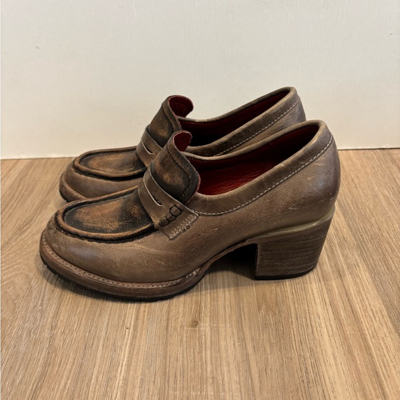 FREEBIRD by Steven Women's "Bristol" Dark Brown Leather Heeled Shoes Size 6 - Picture 3 of 6